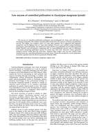 Low success of controlled pollination in Eucalytpus marginata (jarrah)