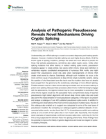 Analysis of pathogenic pseudoexons reveals novel mechanisms driving cryptic splicing