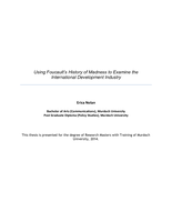 Using Foucault’s history of madness to examine the international development industry