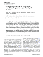 Fast identification of wheat 1BL.1RS translocation by reversed-phase ultra-performance liquid chromatography (RP-UPLC)