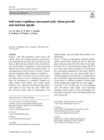 Soil water repellence increased early wheat growth and nutrient uptake