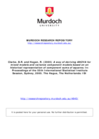 A way of deriving ANOVA for mixed models and variance component models based on an historical representationof component sums of squares