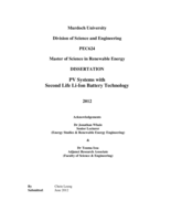 PV systems with second life Li-Ion battery technology