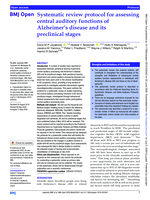 Systematic review protocol for assessing central auditory functions of Alzheimer’s disease and its preclinical stages