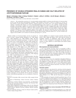 Presence of double-stranded RNAs in human and calf isolates of Cryptosporidium parvum
