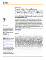 Amyloid-Related memory decline in preclinical Alzheimer’s Disease is dependent on APOE ε4 and is detectable over 18-Months