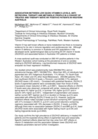 Association between low 25(OH) vitamin D levels, antiretroviral therapy and metabolic profile in a cohort of treated ahd therapy naive HIV positive patients in Western Australia