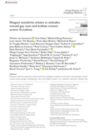 Disgust sensitivity relates to attitudes toward gay men and lesbian women across 31 nations
