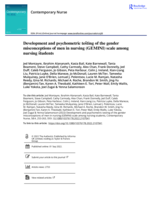 Development and psychometric testing of the gender misconceptions of men in nursing (GEMINI) scale among nursing students
