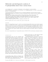 Molecular and phylogenetic analysis of Cryptosporidium muris from various hosts