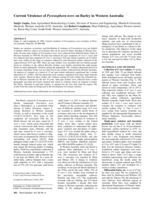 Current virulence of Pyrenophora teres on barley in Western Australia