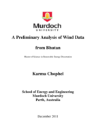 A preliminary analysis of wind data from Bhutan