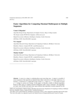 Faster algorithms for computing maximal multirepeats in multiple sequences