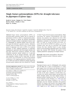 Single feature polymorphisms (SFPs) for drought tolerance in pigeonpea (Cajanus spp.)