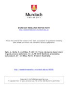 Trace elements deportment in gold process solutions