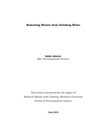 Removing nitrate from drinking water
