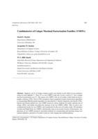 Combinatorics of unique maximal factorization families (UMFFs)