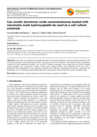 Can anodic aluminium oxide nanomembranes treated with nanometre scale hydroxyapatite be used as a cell culture substrate
