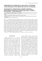 Comparison of outbreaks of H5N1 highly pathogenic AVIAN influenza in wild birds and poultry in thailand