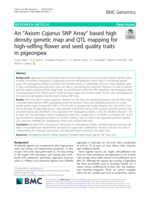 An “Axiom Cajanus SNP Array” based high density genetic map and QTL mapping for high-selfing flower and seed quality traits in pigeonpea