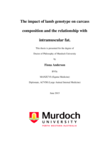 The impact of lamb genotype on carcass composition and the relationship with intramuscular fat