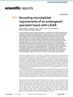 Revealing microhabitat requirements of an endangered specialist lizard with LiDAR
