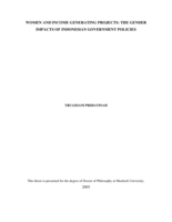 Women and income generating projects: the gender impacts of Indonesian government policies