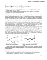 Determining lamb growth rate during development