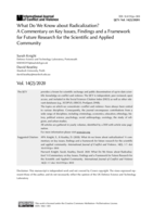 What do we know about radicalization? A commentary on key issues, findings and a framework for future research for the scientific and applied community