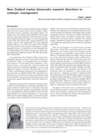 New Zealand marine biosecurity research directions to underpin management