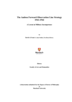 The Ambon Forward Observation Line Strategy 1941-1942 A Lesson in Military Incompetence