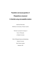 Population and sexual genetics of Phytophthora cinnamomi in Australia using microsatellite markers