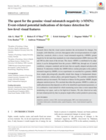 The quest for the genuine visual mismatch negativity (vMMN): Event-related potential indications of deviance detection for low-level visual features