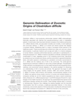 Genomic delineation of zoonotic origins of clostridium difficile