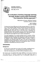 An evaluation of tertiary language learning through student constructed multimedia: The Interactive Stories approach