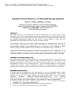 Australian Internet resources for renewable energy education