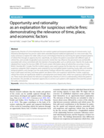 Opportunity and rationality as an explanation for suspicious vehicle fires: Demonstrating the relevance of time, place, and economic factors