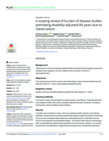 A scoping review of burden of disease studies estimating disability-adjusted life years due to Taenia solium