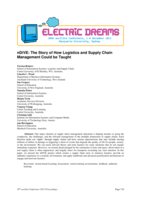 nDive: The story of how logistics and supply chain management could be taught