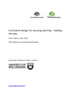 Curriculum design for assuring learning – leading the way