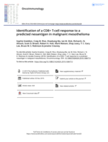 Identification of a CD8+ T-cell response to a predicted neoantigen in malignant mesothelioma