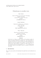 Palindromes in starlike trees