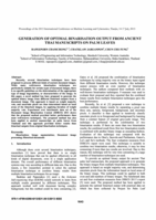 Generation of optimal binarisation output from ancient Thai manuscripts on palm leaves
