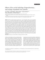 Effects of fire on the hydrology, biogeochemistry, and ecology of peatland river systems