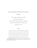 Fitting replicated multiple time series models