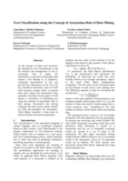 Text classification using the concepts of data mining association rules