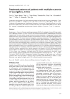 Treatment patterns of patients with multiple sclerosis in Guangzhou, China