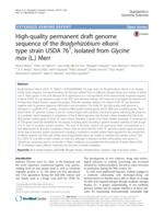 High-quality permanent draft genome sequence of the Bradyrhizobium elkanii type strain USDA 76T, isolated from Glycine max (L.) Merr