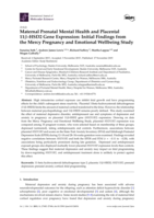 Maternal prenatal mental health and placental 11β-HSD2 gene expression: Initial findings from the mercy pregnancy and emotional wellbeing study