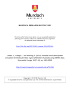 A simple hourly wind power simulation for the South-West region of Western Australia using MERRA data